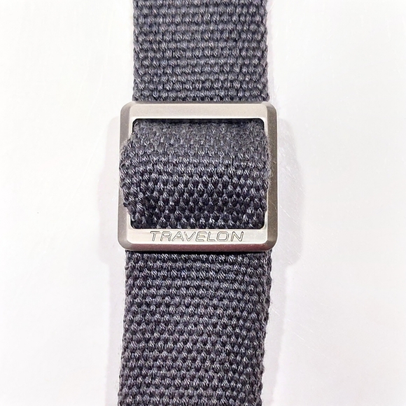 TRAVELON Gray Crossbody Webbing STRAP Nickel Hardware Fits Heritage Hobo Bag - Picture 4 of 7